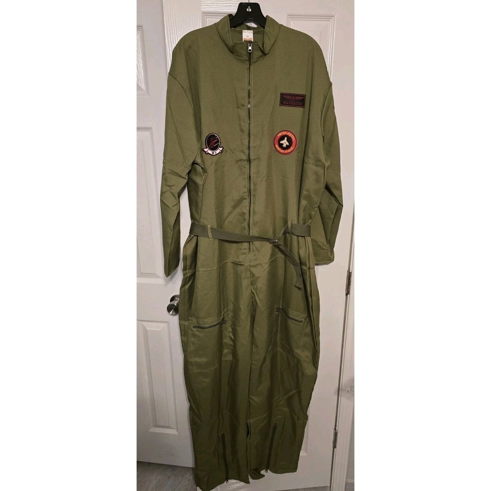 Maxim Party Flight Suit Halloween Costume Adult 2XL Maverick Top Gun Inspired